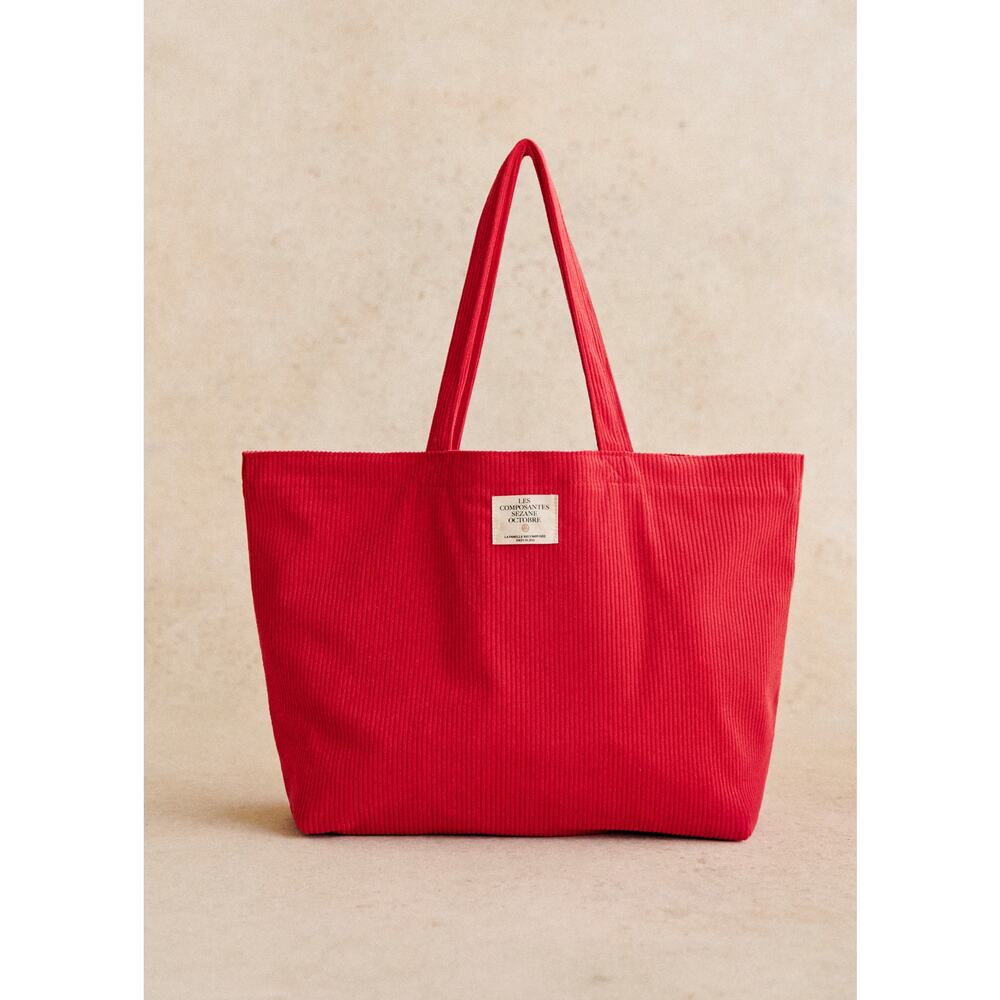 S�zane Red Dual Shoulder Straps Tote Bag